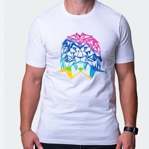 MACEOO White Graphic Lion T-Shirt